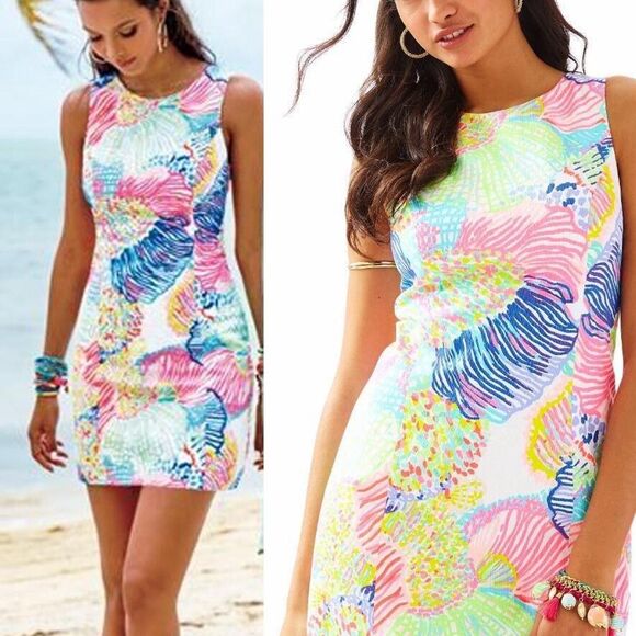 Lilly Pulitzer Women's Mila Shift Dress in print Roar of the Seas - Picture 2 of 5